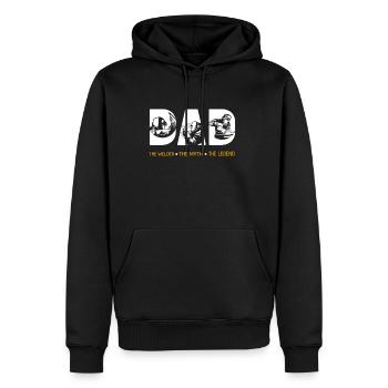 Dad The Welder the Myth The Legend - Men’s Premium Organic Hoodie - black - Front - Nico (187cm)
