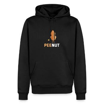 Peenut Erdnuss und Erdnüsse - Männer Premium Bio Hoodie - Schwarz - Vorne - Nico (187cm)