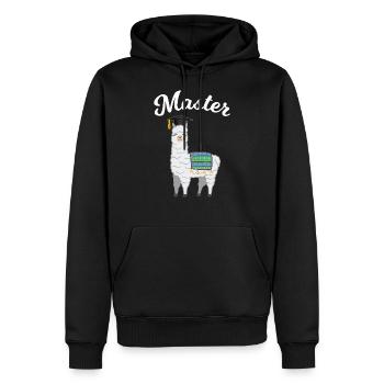 Master Studium Abschluss Lama Alpaka Geschenk - Männer Premium Bio Hoodie - Schwarz - Vorne - Nico (187cm)