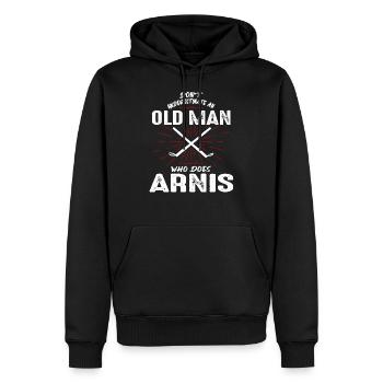 Escrima Arnis Kampfsport Kalis Geschenk - Männer Premium Bio Hoodie - Schwarz - Vorne - Nico (187cm)