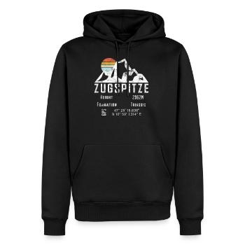 ZUGSPITZE - Sweat à capuche Premium bio Homme - noir - Devant - Nico (187cm)