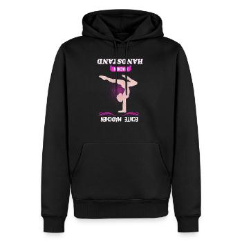 Handstand Turnen Turner Geschenk - Männer Premium Bio Hoodie - Schwarz - Vorne - Nico (187cm)