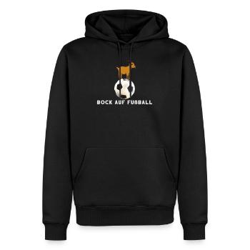 Bock Auf Fußball Fußballer Spruch Sport Geschenk - Männer Premium Bio Hoodie - Schwarz - Vorne - Nico (187cm)