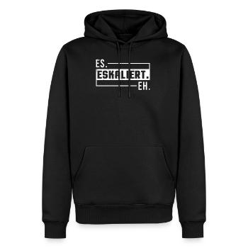 Es Eskaliert Eh Saufshirt Bier Hausparty T-Shirt - Männer Premium Bio Hoodie - Schwarz - Vorne - Nico (187cm)