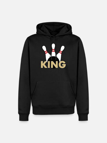 Quilles - Bowling King - Sweat à capuche Premium bio Homme - noir