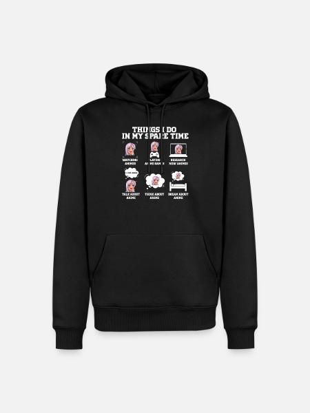 Anime Clothing Otaku Gift - Men’s Premium Organic Hoodie - black