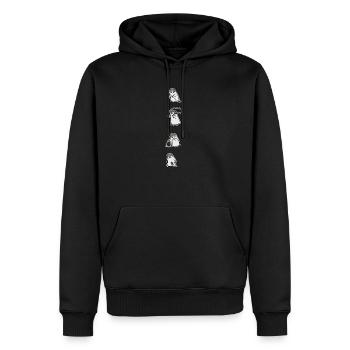 Cadeau de fan de pingouin de corde à sauter - Sweat à capuche Premium bio Homme - noir - Devant - Nico (187cm)