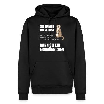 Lustiges Erdmännchen Geschenk Witziger Spruch - Männer Premium Bio Hoodie - Schwarz - Vorne - Nico (187cm)