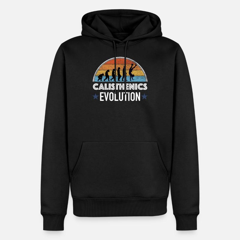 Calisthenics Handstand Evolution - Männer Premium Bio Hoodie - Schwarz