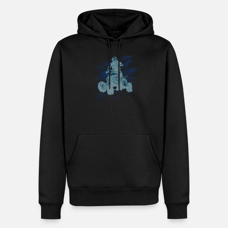 Quad ATV - Männer Premium Bio Hoodie - Schwarz