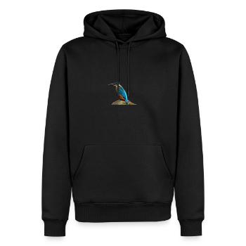 Enfants cadeau oiseau - Sweat à capuche Premium bio Homme - noir - Devant - Nico (187cm)