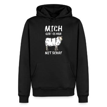 Schaf Schafe Bauer Geschenk - Männer Premium Bio Hoodie - Schwarz - Vorne - Nico (187cm)