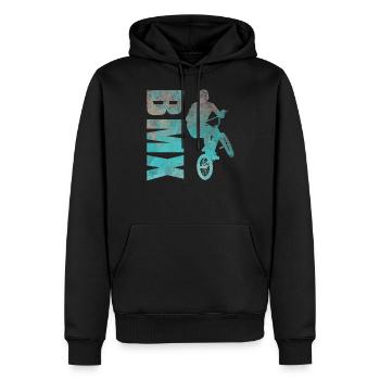 BMX Bike Freestyle Sport Geschenkidee - Männer Premium Bio Hoodie - Schwarz - Vorne - Nico (187cm)