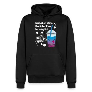 Lustiges Kawaii Bubble Tea Liebhaber Geschenk - Männer Premium Bio Hoodie - Schwarz - Vorne - Nico (187cm)