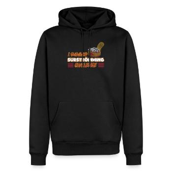 Défi drôle de poisson surstromming - Sweat à capuche Premium bio Homme - noir - Devant - Nico (187cm)
