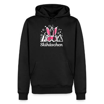 Skihase Apres Ski Snowboard Ski Urlaub Geschenk - Männer Premium Bio Hoodie - Schwarz - Vorne - Nico (187cm)