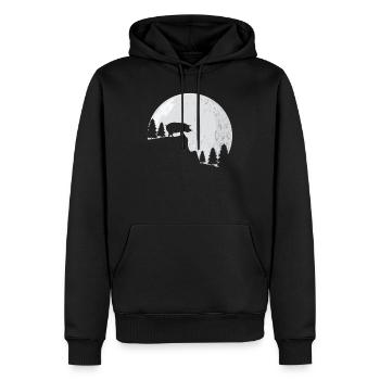 Schwein Schweinchen Schweine Geschenk - Männer Premium Bio Hoodie - Schwarz - Vorne - Nico (187cm)