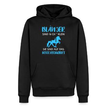 Islandpferd Isländer Pferde Geschenk - Männer Premium Bio Hoodie - Schwarz - Vorne - Nico (187cm)