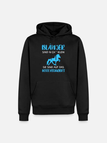 Islandpferd Isländer Pferde Geschenk - Männer Premium Bio Hoodie - Schwarz