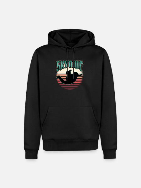Cadeau drôle de parachute de parapente - Sweat à capuche Premium bio Homme - noir