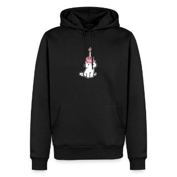 Cat-Kuchen Katzen-Inhaber Geschenk - Männer Premium Bio Hoodie - Schwarz - Vorne - Nico (187cm)