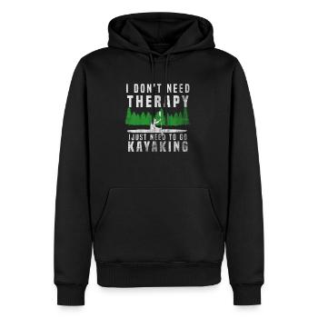 Kayak Therapy - Men’s Premium Organic Hoodie - black - Front - Nico (187cm)