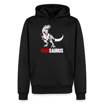 Vinosaurus Wein Dinosaurier Geschenk - Männer Premium Bio Hoodie - Schwarz - Vorne - Nico (187cm)