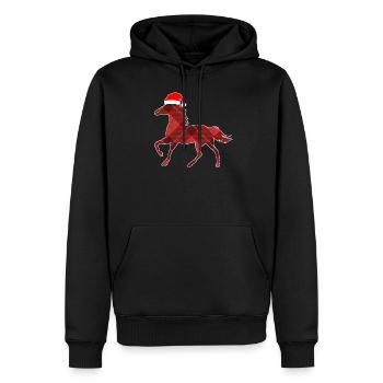 Pferd Weihnachten Islandpferd Geschenk - Männer Premium Bio Hoodie - Schwarz - Vorne - Nico (187cm)