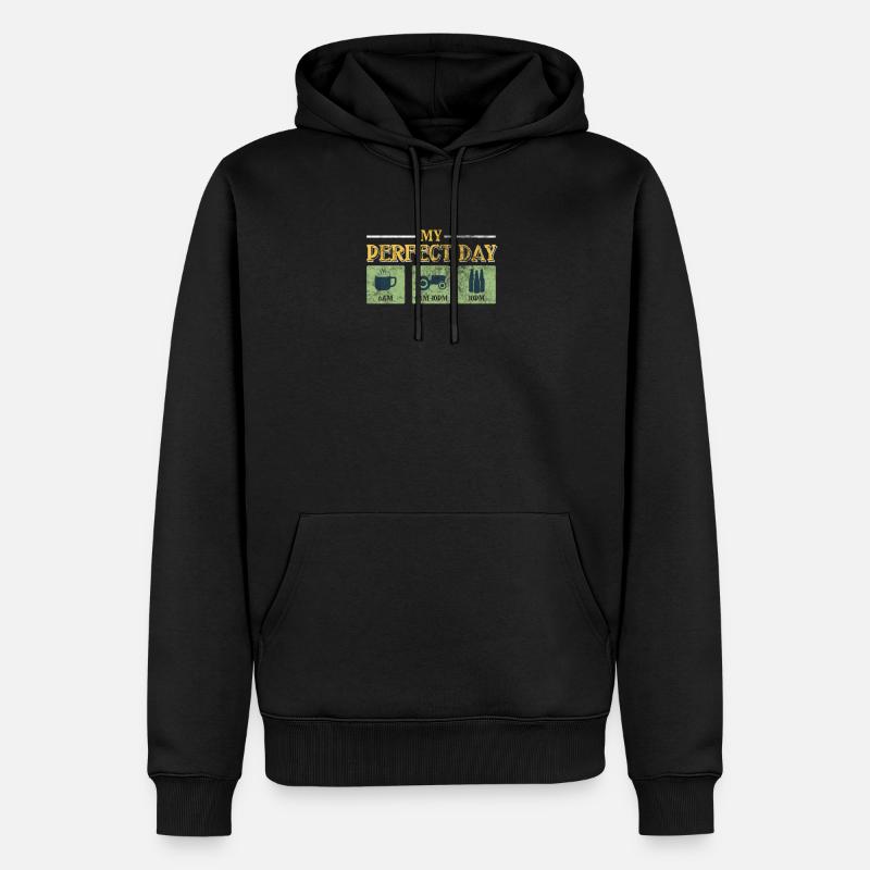 Traktor - Männer Premium Bio Hoodie - Schwarz