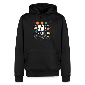 Astronomie drôle pour les astronomes ringards avec - Sweat à capuche Premium bio Homme - noir - Devant - Nico (187cm)