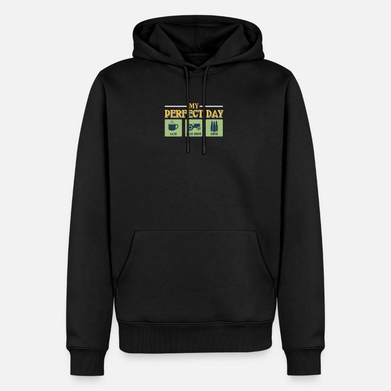 Traktor - Männer Premium Bio Hoodie - Schwarz