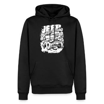 Jeep est devenu sauvage - Sweat à capuche Premium bio Homme - noir - Devant - Nico (187cm)