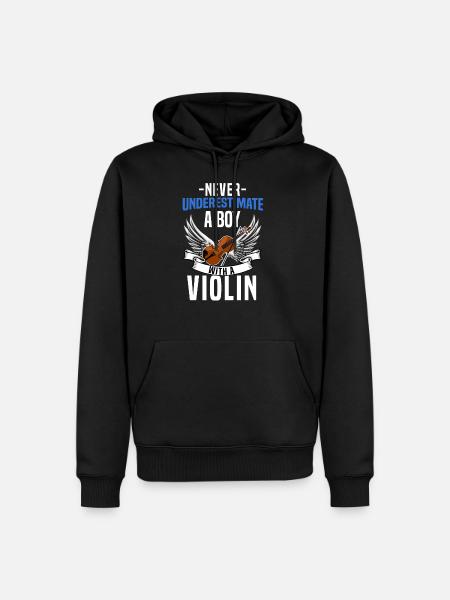violin - Men’s Premium Organic Hoodie - black