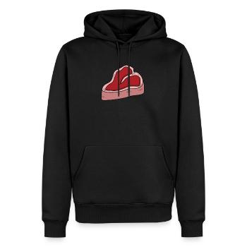Steak Lustig Zeig wie Steaks Richtig Gegrillt - Männer Premium Bio Hoodie - Schwarz - Vorne - Nico (187cm)
