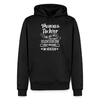 Mama Tochter Mutter Familie Geschenk - Männer Premium Bio Hoodie - Schwarz - Vorne - Nico (187cm)