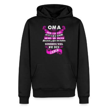 Oma Enkel Enkelin Geschenk - Männer Premium Bio Hoodie - Schwarz - Vorne - Nico (187cm)