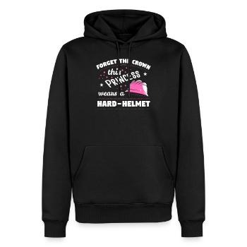 Construction site site manager excavator wife gift - Men’s Premium Organic Hoodie - black - Front - Nico (187cm)