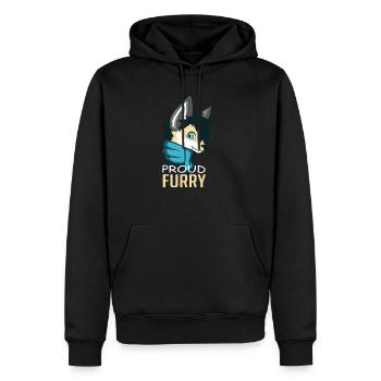 Stolzer Furry Haustierbesitzer oder Liebhaber Gesc - Männer Premium Bio Hoodie - Schwarz - Vorne - Nico (187cm)