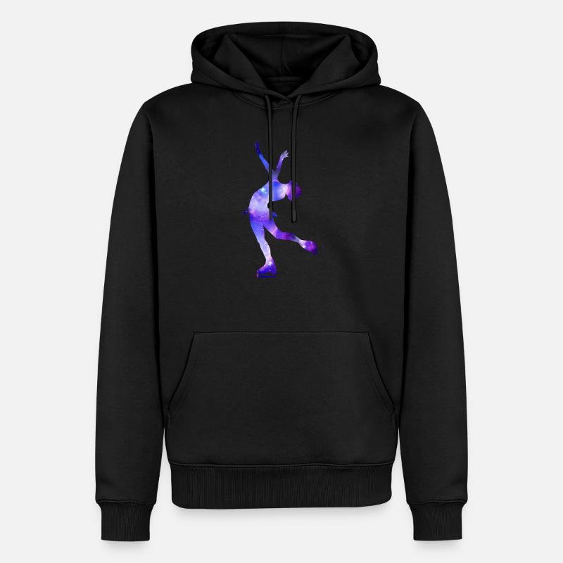 Eiskunstlauf Geschenk Eiskunstläufer Mädchen - Männer Premium Bio Hoodie - Schwarz