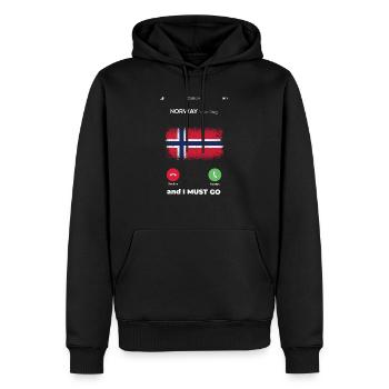 Norwegen ruft Flagge - Männer Premium Bio Hoodie - Schwarz - Vorne - Nico (187cm)