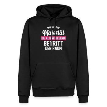 Altenpflegerin Altenpfleger Pflegekraft Geschenk - Männer Premium Bio Hoodie - Schwarz - Vorne - Nico (187cm)