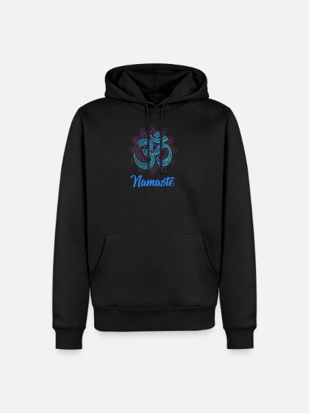 Namaste - Sweat à capuche Premium bio Homme - noir