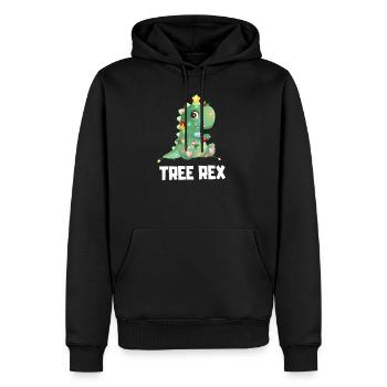 Tree Rex Dino Christmas Tree Christmas Gift - Men’s Premium Organic Hoodie - black - Front - Nico (187cm)