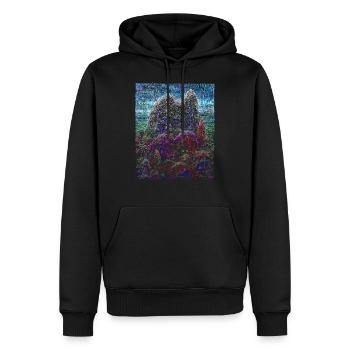 Mountain Impressionism Embroidery Painting - Men’s Premium Organic Hoodie - black - Front - Nico (187cm)