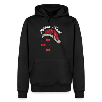 Joyeux Noël - Männer Premium Bio Hoodie - Schwarz - Vorne - Nico (187cm)