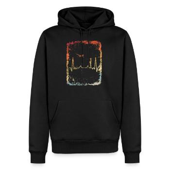 Evolution Modellflug Flugzeug Flieger cooles Retro - Männer Premium Bio Hoodie - Schwarz - Vorne - Nico (187cm)