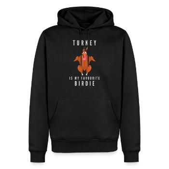 Turkey Is My Favourite Birdie Thansgiving Holiday - Männer Premium Bio Hoodie - Schwarz - Vorne - Nico (187cm)