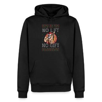 Ugly Christmas Fitness Sport Gym Weihnachtsmann - Männer Premium Bio Hoodie - Schwarz - Vorne - Nico (187cm)
