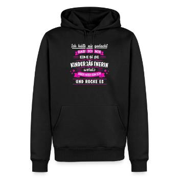 Kindergärtnerin Kindergarten Erzieherin Geschenk - Männer Premium Bio Hoodie - Schwarz - Vorne - Nico (187cm)