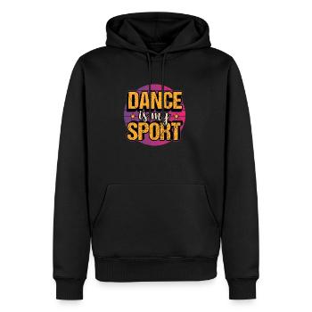 Danseur de danse hip hop breakdance disant cadeau - Sweat à capuche Premium bio Homme - noir - Devant - Nico (187cm)